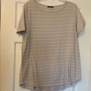 Womens Cream Striped Top